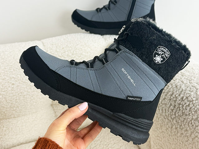 szare sniegowce damskie